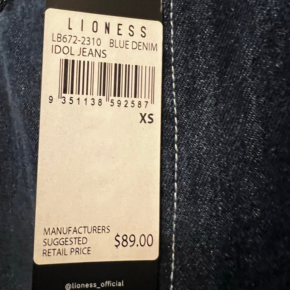 Lioness Women's Idol Denim Low Rise Wide Leg Jeans Blue Size XS NWT - Picture 10 of 12